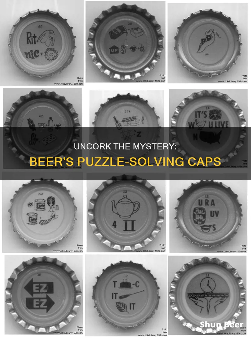 what beer puts little word puzzles on caps