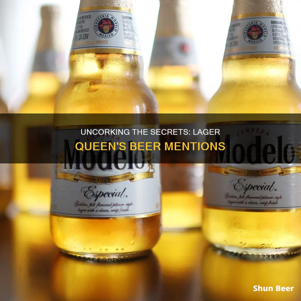 what beers are mentioned in the lager queen