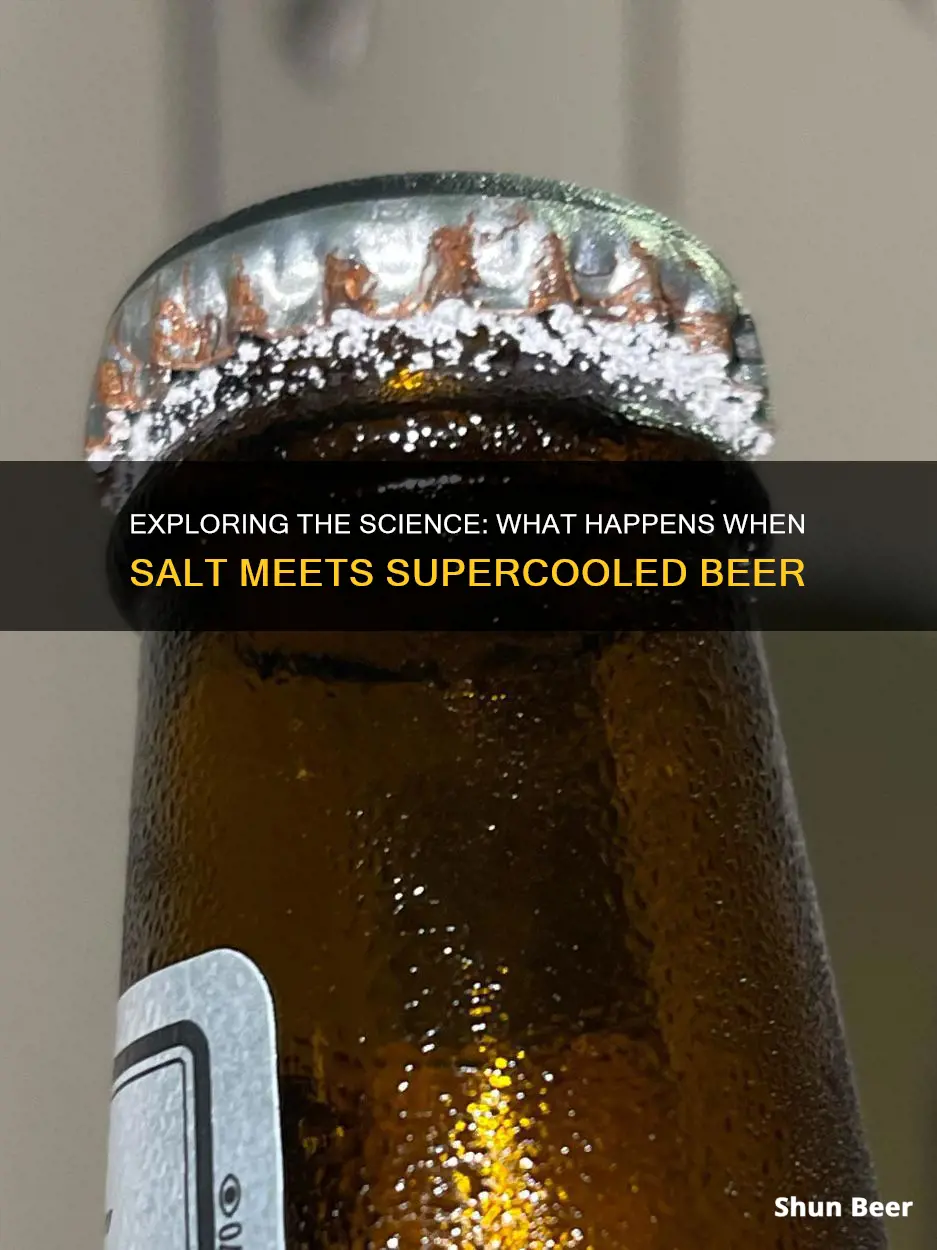 what happens if you put salt into the supercooled beer