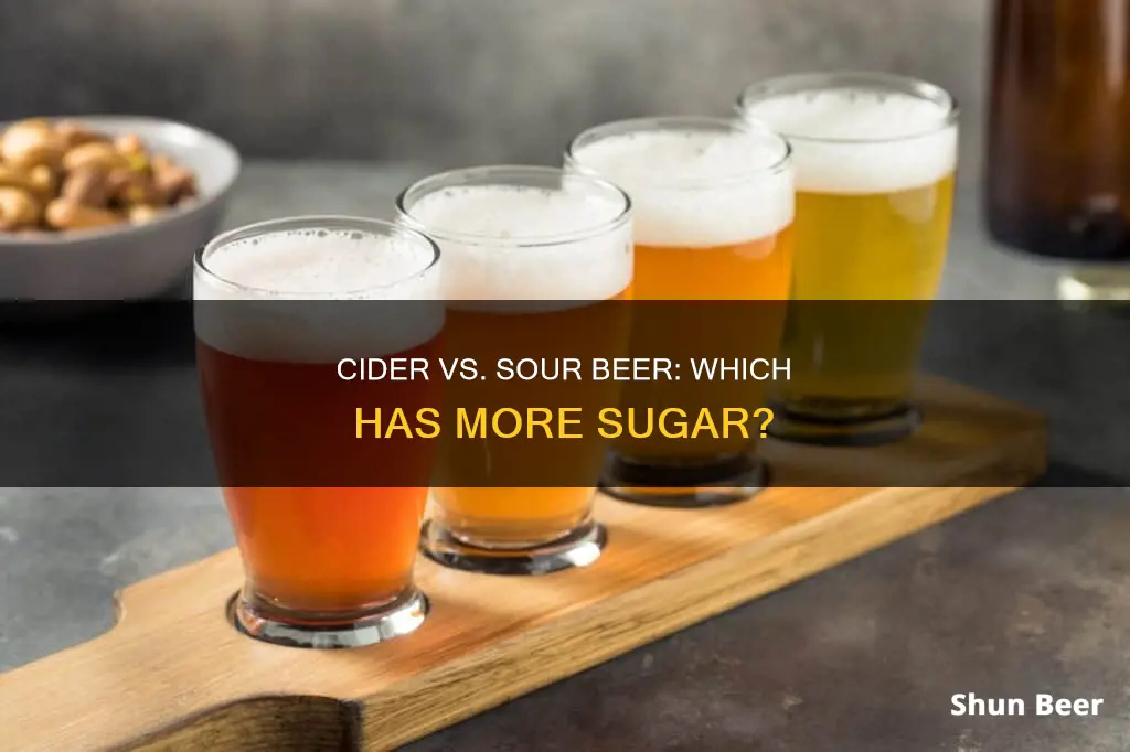 what has more sugar cider or sour beer