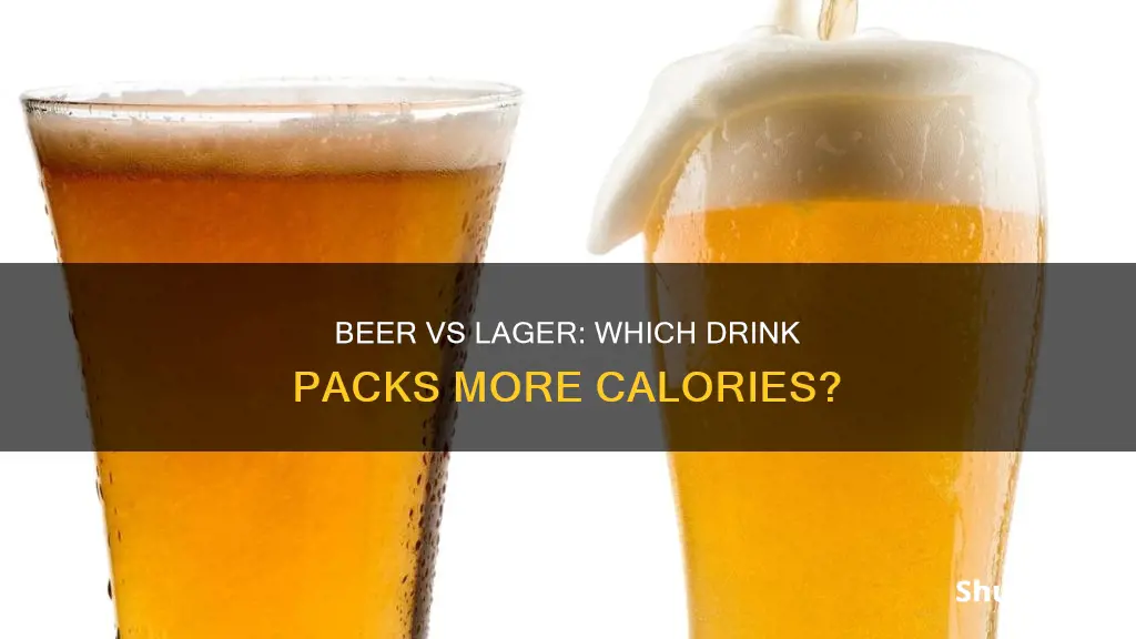 what has the most calories beer or lager