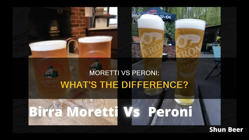 what is difference between moretti and peroni beer