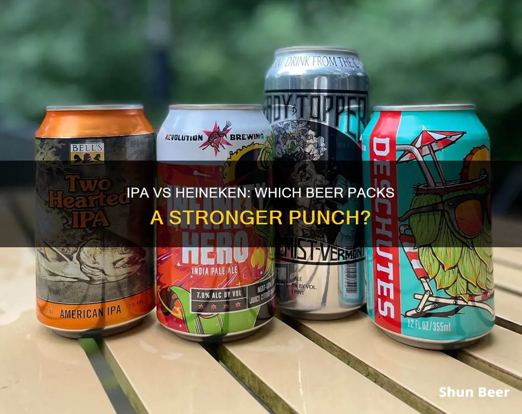 what is stronger ipa or heineken beer