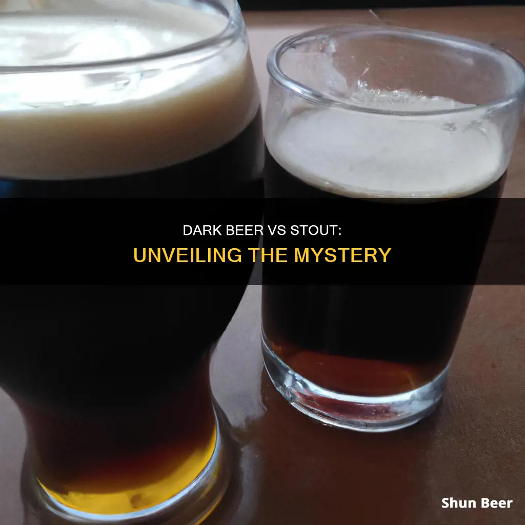 what is the difference between dark beer and stout