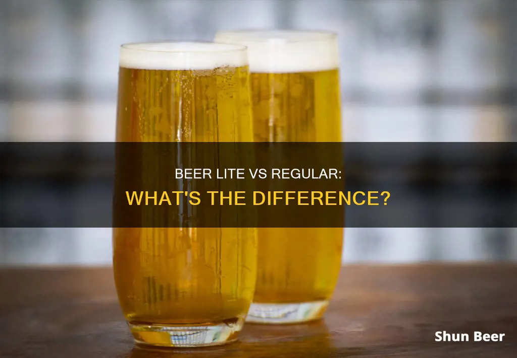 what is the difference between lite beer and regular