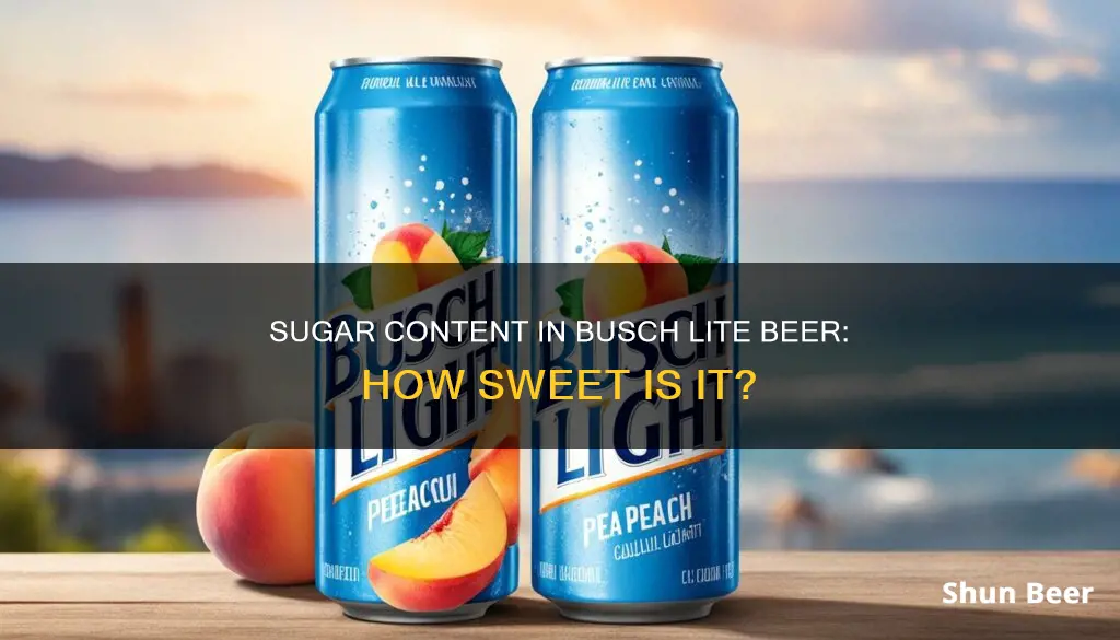 what is the sugar content in busch lite beer