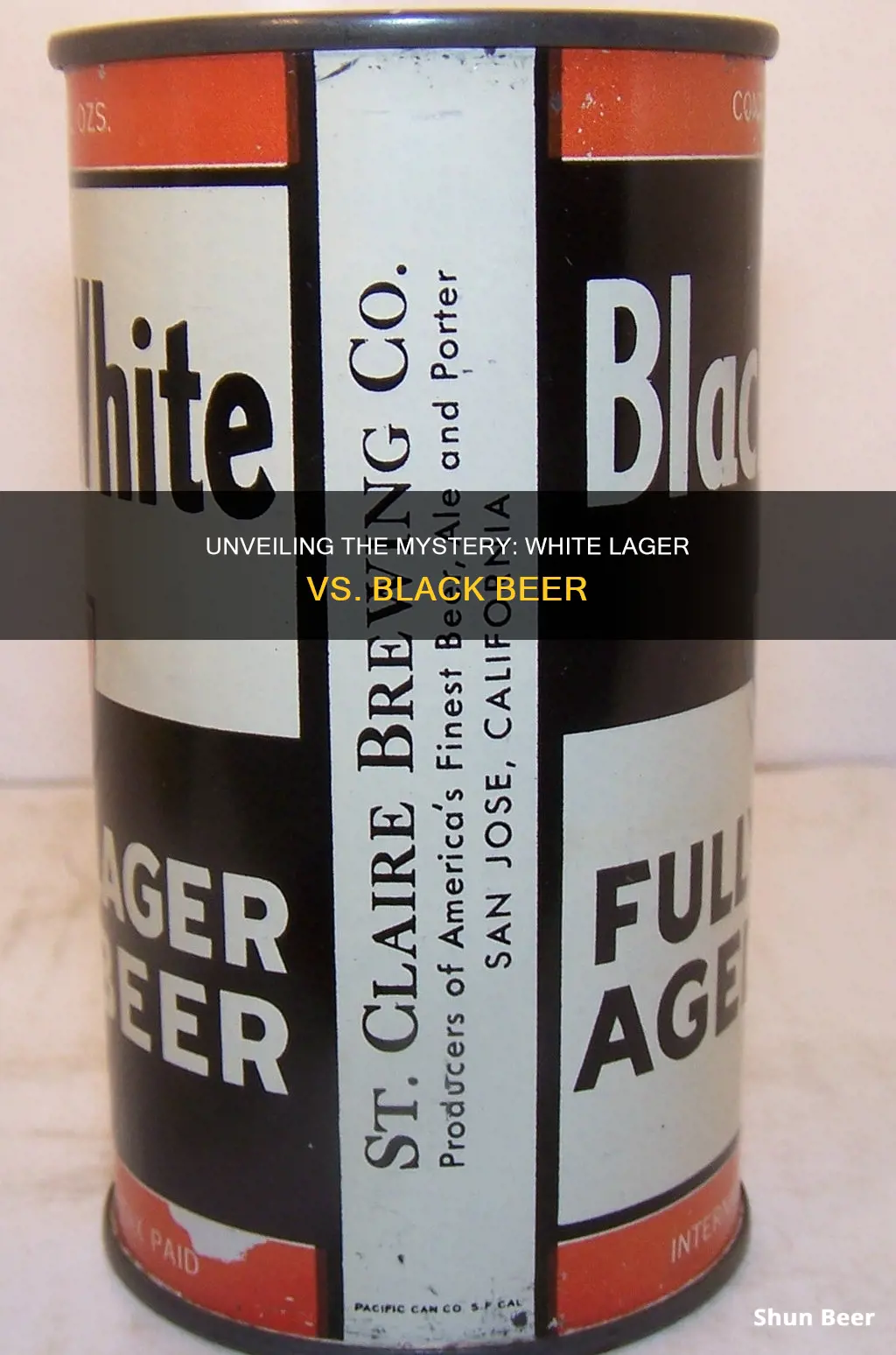 what is white lager and black beer