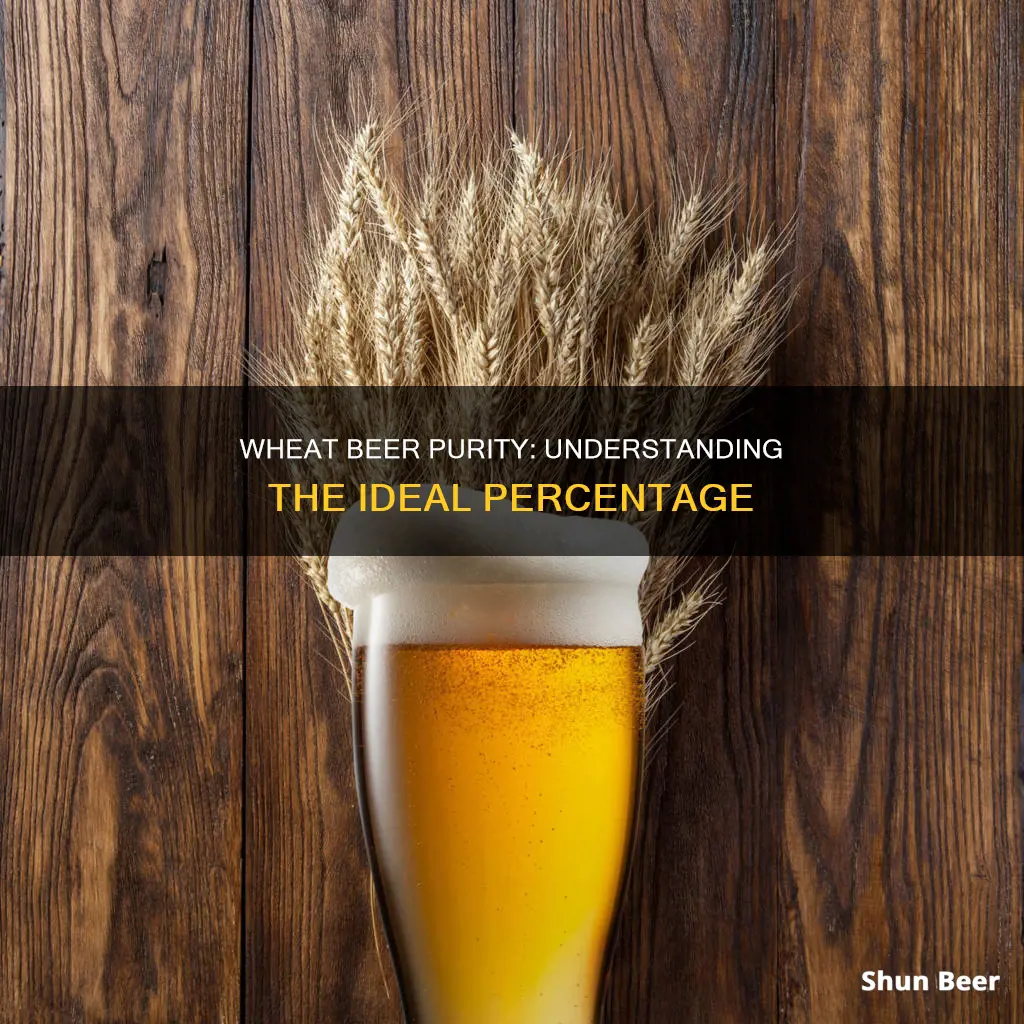 what percentage should a wheat beer be