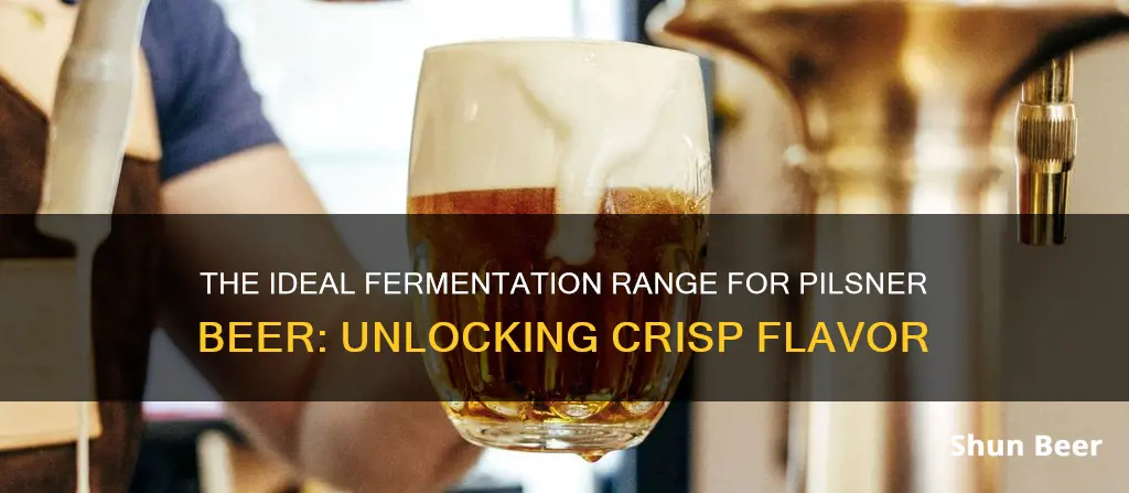 what temperature does pilsner beer ferment at