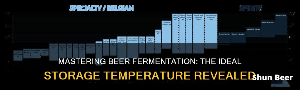 what temperature to store fermenting beer