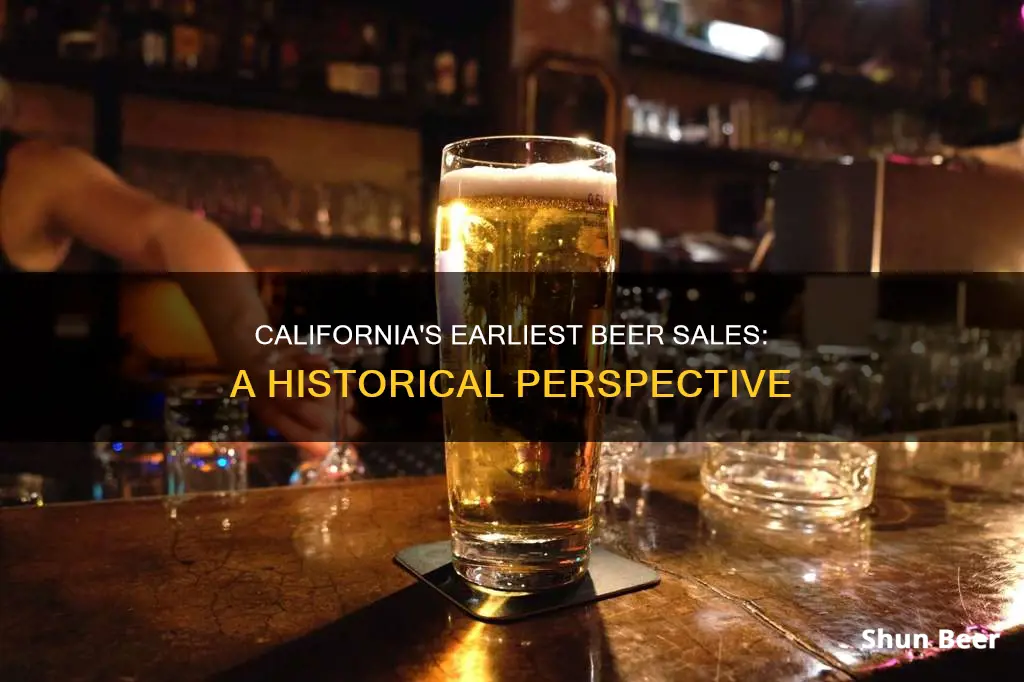 what the earliest to buy beer california