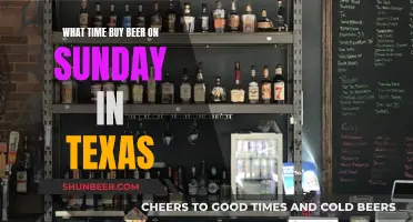 Best Time to Buy Beer in Texas on Sundays