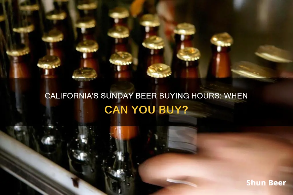 what time can you buy beer in california on sunday