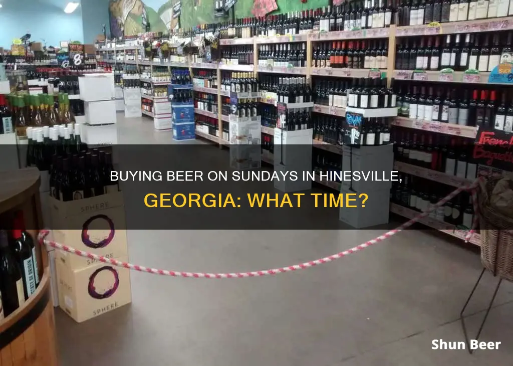 what time can you buy beer on sunday hinesville ga