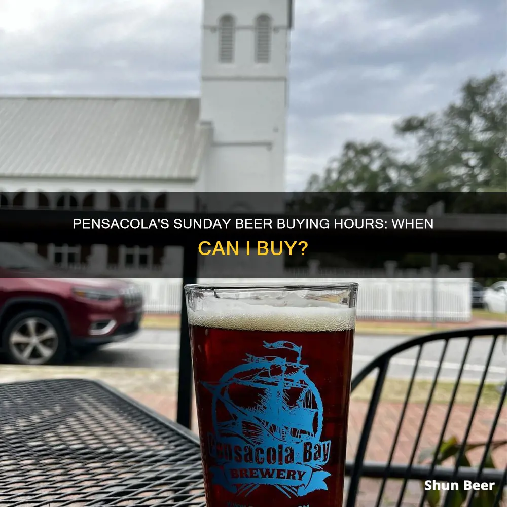 what time can you buy beer on sunday in pensacola