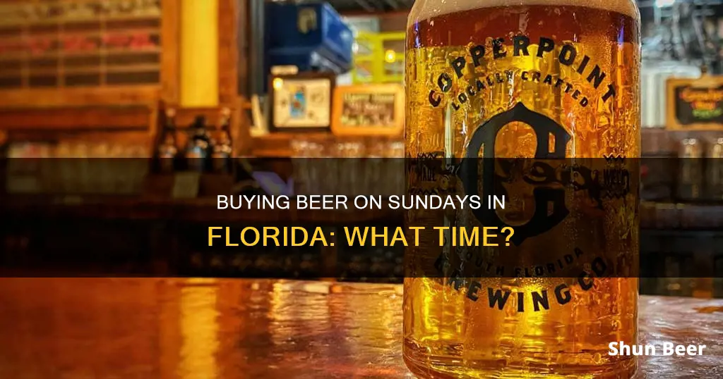 what time can you buy beer on sundays in florida