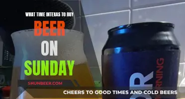 Best Time to Buy Beer in Texas on Sundays