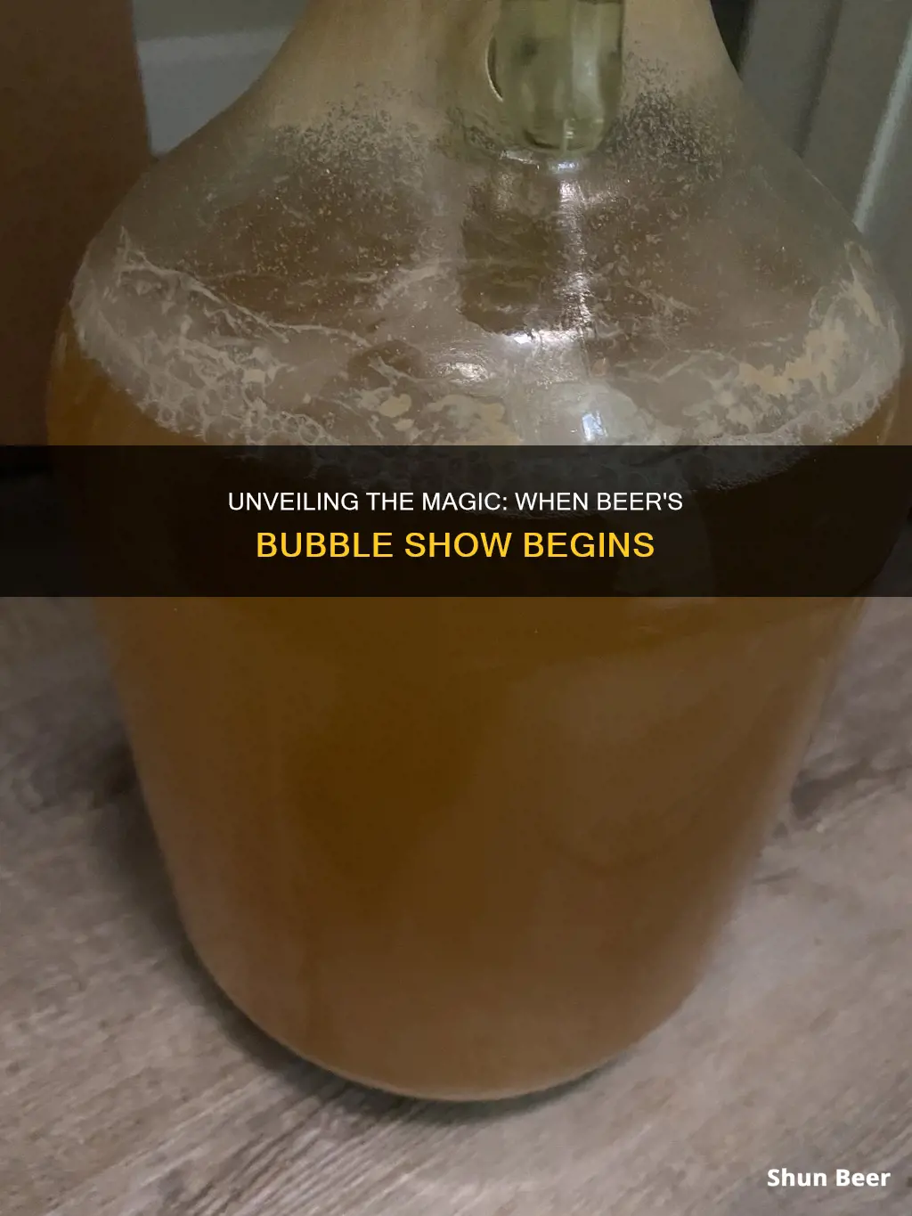 when do you start seeing bubbles in beer fermenting