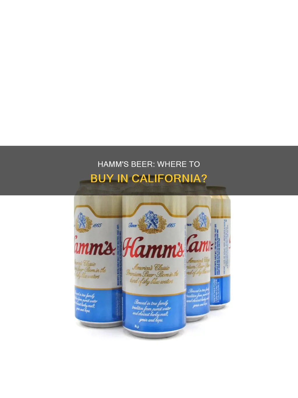 where can i buy hamms beer in california