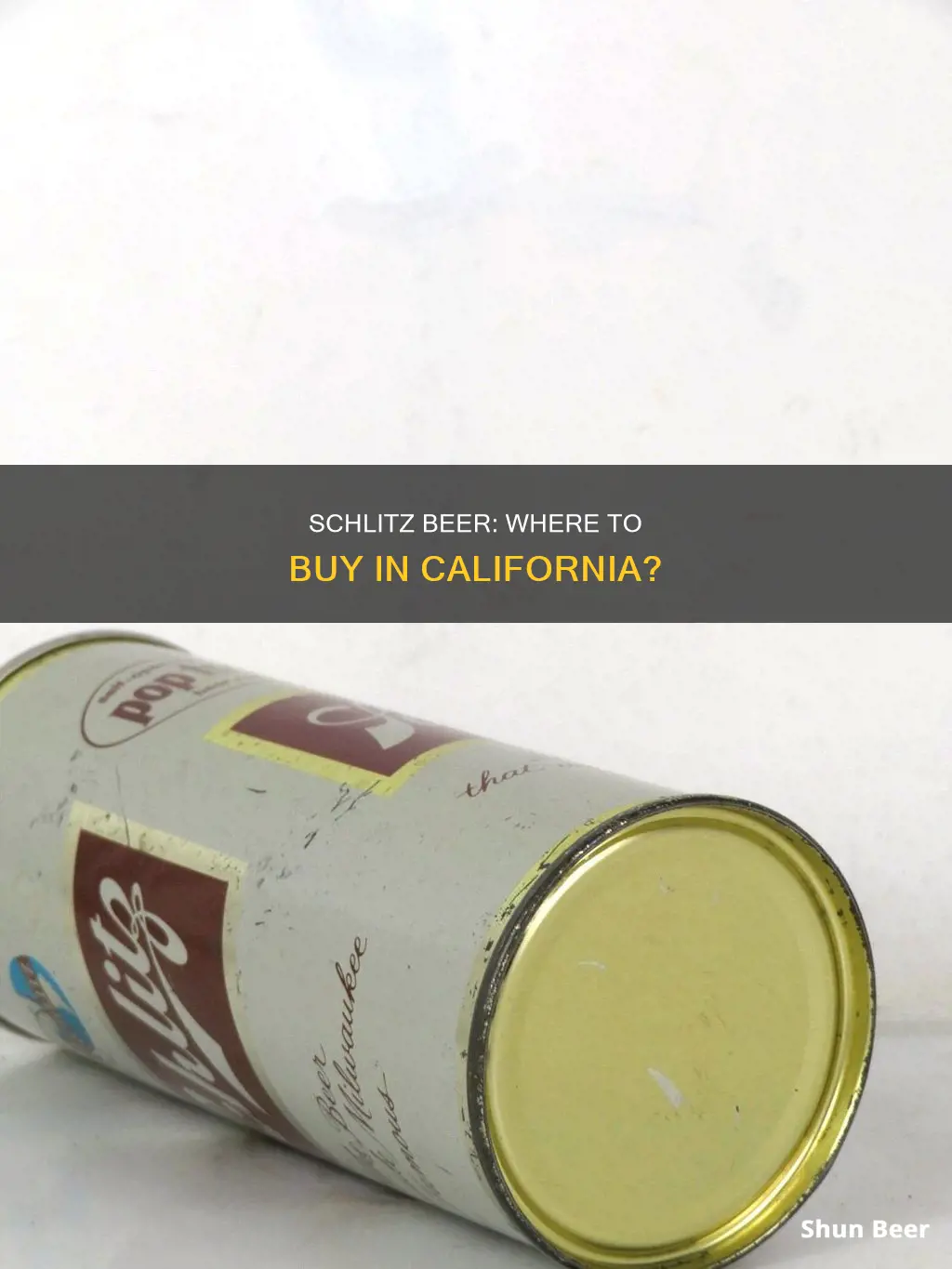 where can i buy schlitz beer in california