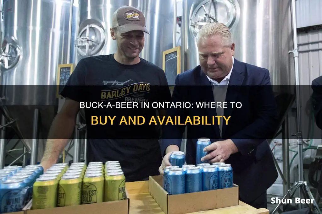 where can you buy buck a beer in ontario