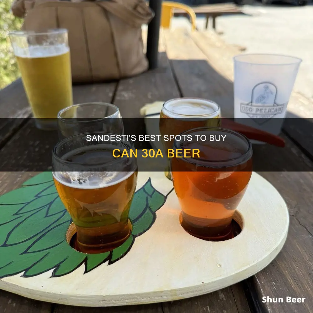 where can you buy can 30a beer in sandesti