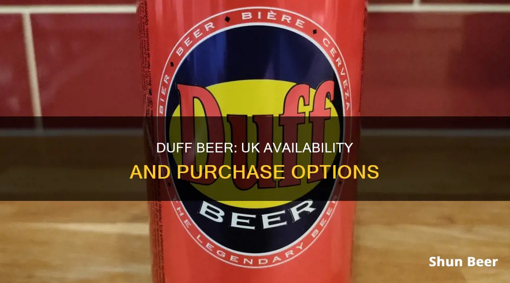 where can you buy duff beer in uk