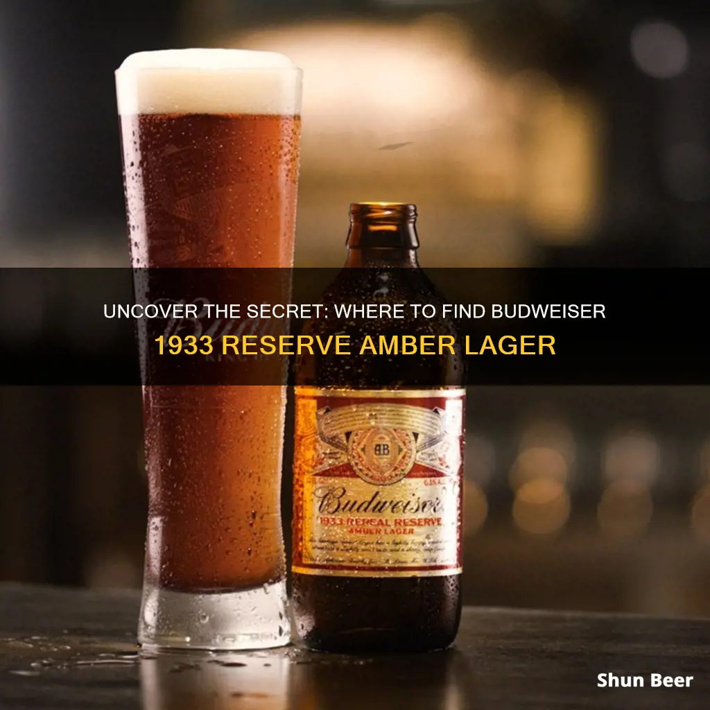 where to buy budweiser 1933 repeal reserve amber lager beer