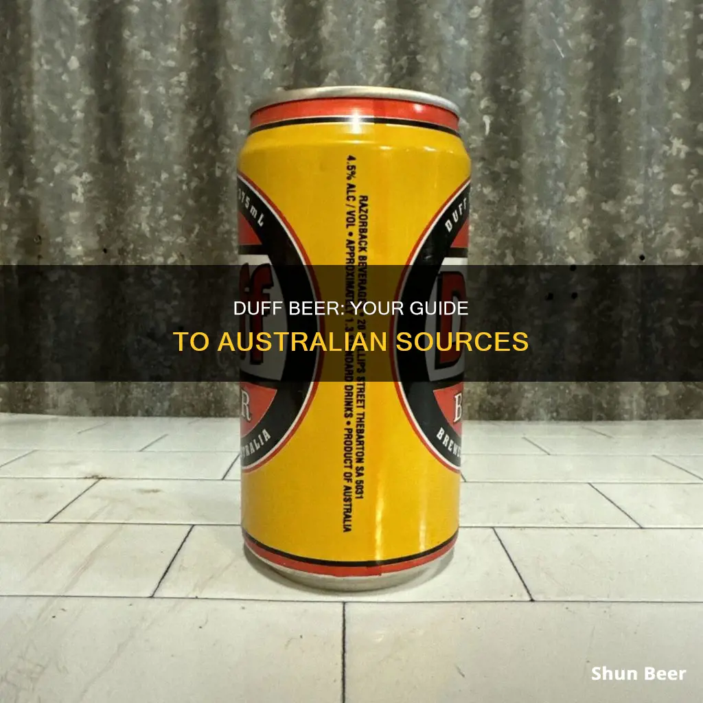 where to buy duff beer in australia