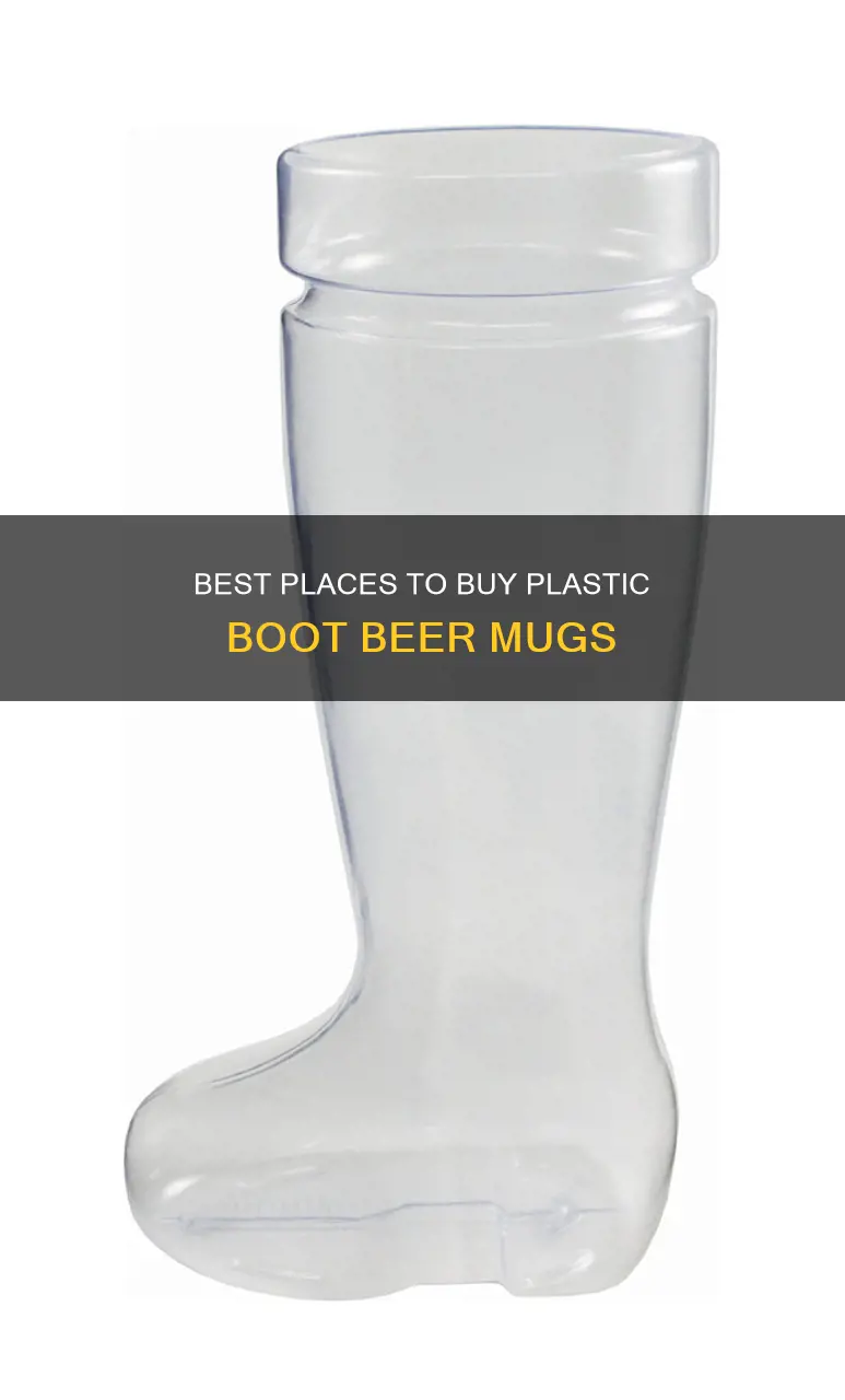 where to buy plastic boot beer mug