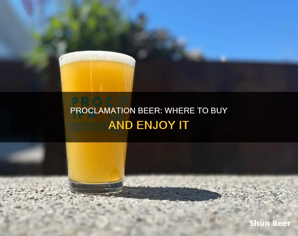 where to buy proclamation beer