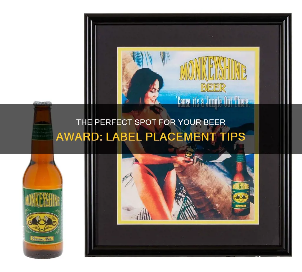 where to put an award image on a beer label