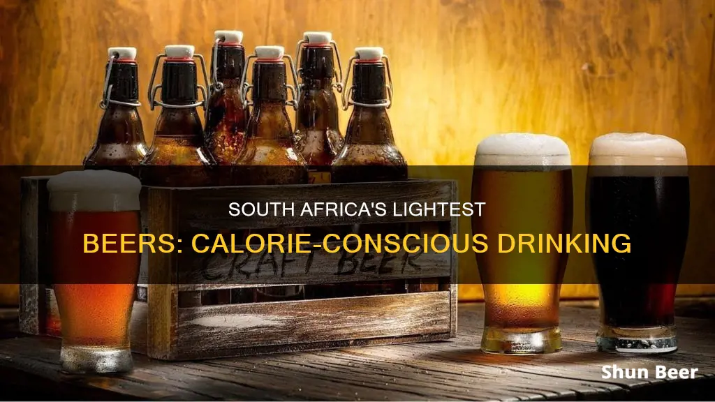 which beer has the least calories in south africa