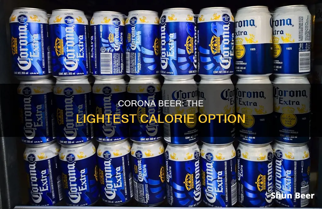 which corona beer has the least calories