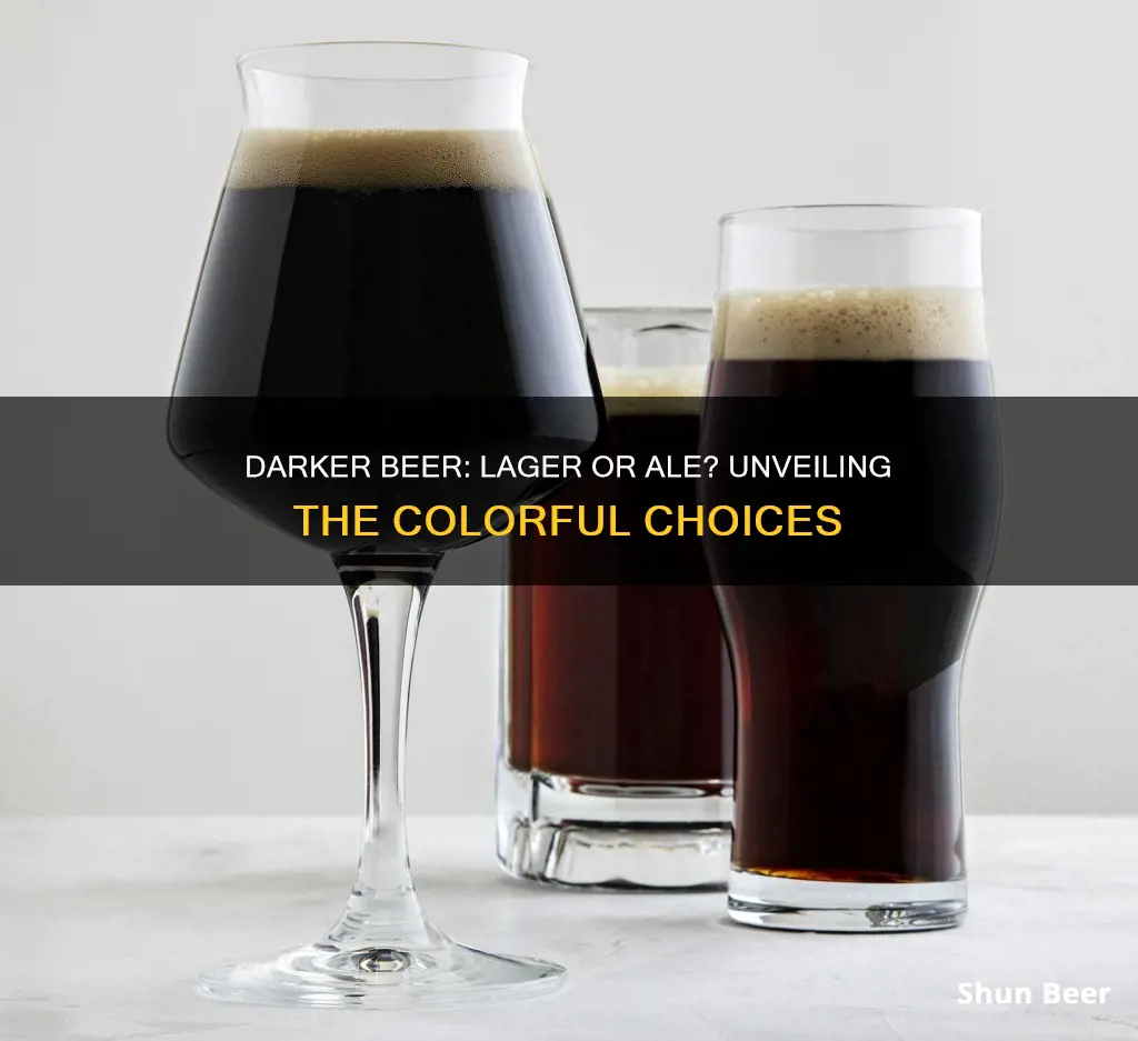 which is a darker beer lager or ale