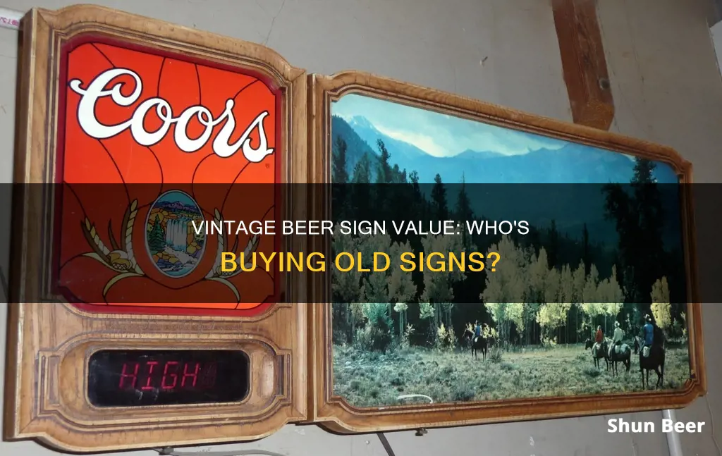 who buys old beer signs