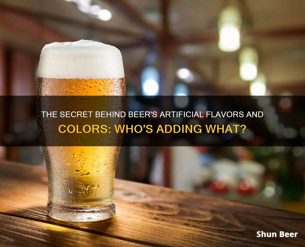 who puts artifical flavor or color in beer