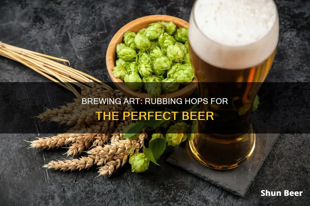 why would someone making beer rub and smell the hops